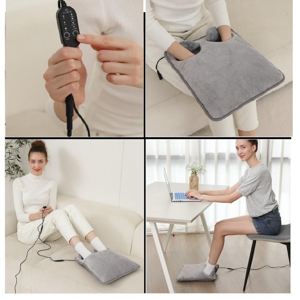 Adjustable Temperature Heated Foot Warmer Fast Heating Anti-slip Bottom Electric Heating Pad Soft Portable Foot Warming Mat