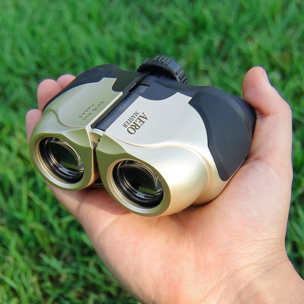 Kenko AERO MASTER 8x18 mini Porro Prism 8x 18mm Lightweight and 97613 Binoculars, Type, Magnification, Aperture, Compact, Gold,