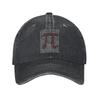 Pi Symbol Vintage Math Lover Geek Baseball Cap Vintage Distressed Washed Snapback Cap Unisex Outdoor Unstructured Soft Hats Cap