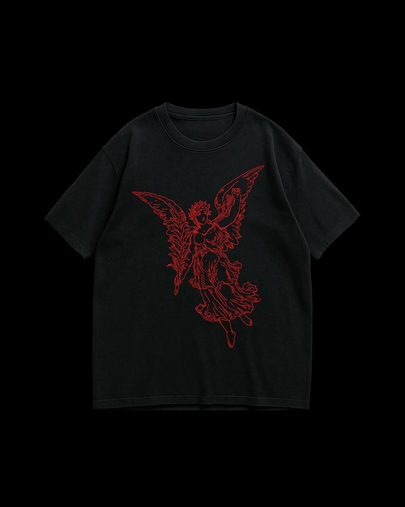 Gothic Men Black Pure Cotton Tshirt Religious and Subculture Dark Style Women Tshirt Philosophical Statement Personalized Top