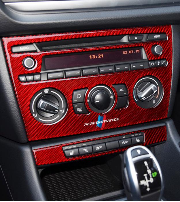 Carbon Fiber Gear Shift Panel Frame Sticker for 2011-2015 BMW X1 E84 Interior Modification