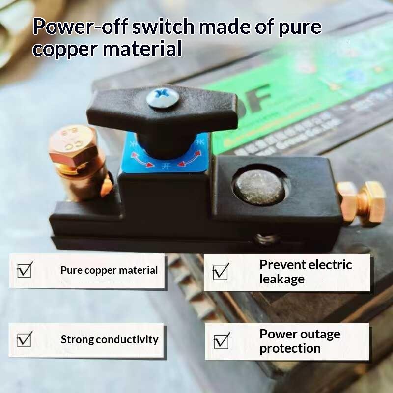 Car Battery Disconnect Switch 12V-24V Brass Conductor Anti-Leakage Cut Off Switch for Off-road Vehicle Yacht ATV Repair