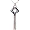 Crystal Necklace Women'S Fashion Versatile Geometric Ringed Tassel Sweater Chain Clothes Accessories