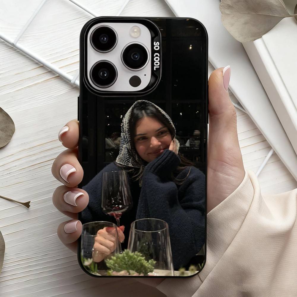 Model K-Kendall Nicole J-Jenner  Phone Case For iPhone17,16,15,14,13,12,11 Plus,Pro Max Black Candy silver phone case