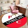 FC Utrecht Print Round Rug, Washable Floor Carpet, For Entryway Dorm Laundry Room Office Study, Home Decor Birthday Christmas Gift