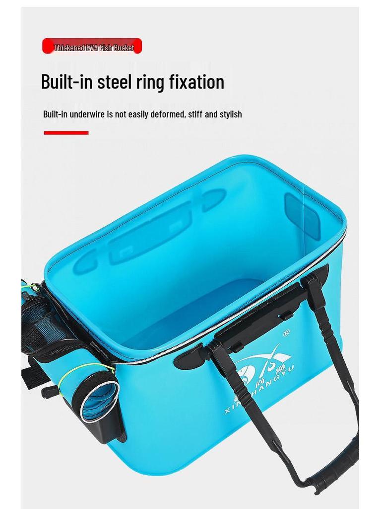 Collapsible Fishing Bucket: Durable Live Fish Box & Container for Fishing Gear