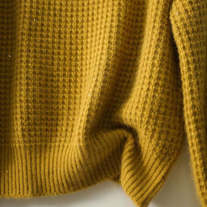 Sweater for Women Autumn Winter Thickened Warm Knitted Stretchy Long Sleeve V-neck Tops