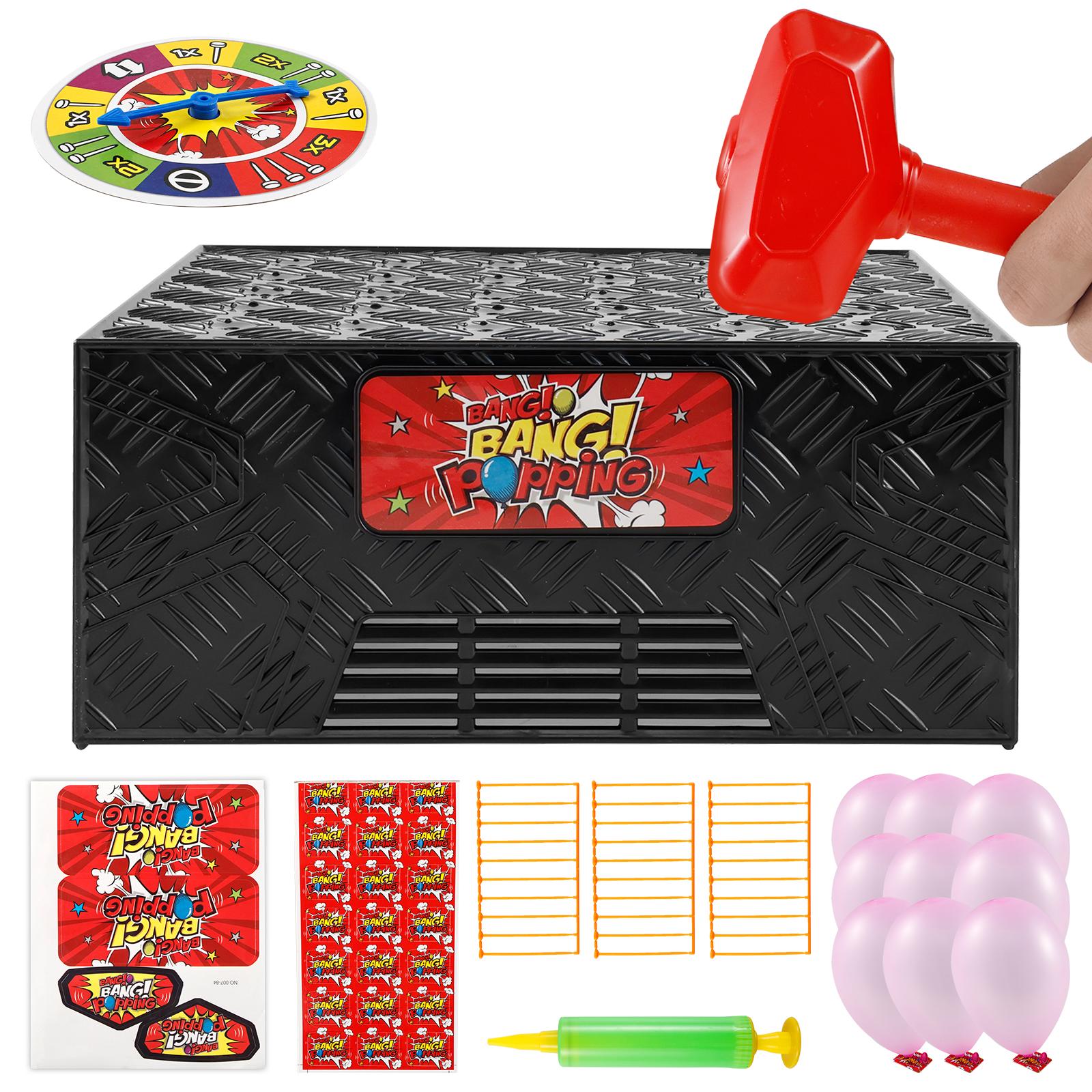 134Pcs Whack a Balloon Game Set Interactive Pop The Balloon Game Funny Tricky Balloon Desktop Board Games Reusable Explosion Box Other