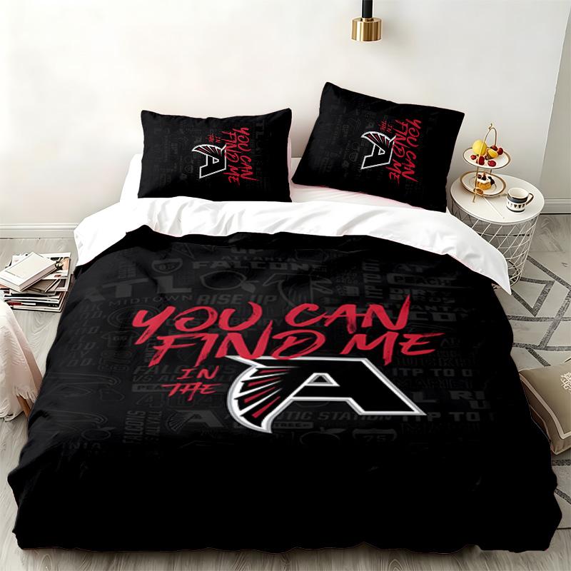 Atlanta Falcons 3pc set Perfect for bedroom use Comfortable bedding set includes a duvet cover and two pillowcases Ideal birthday or Christmas gift