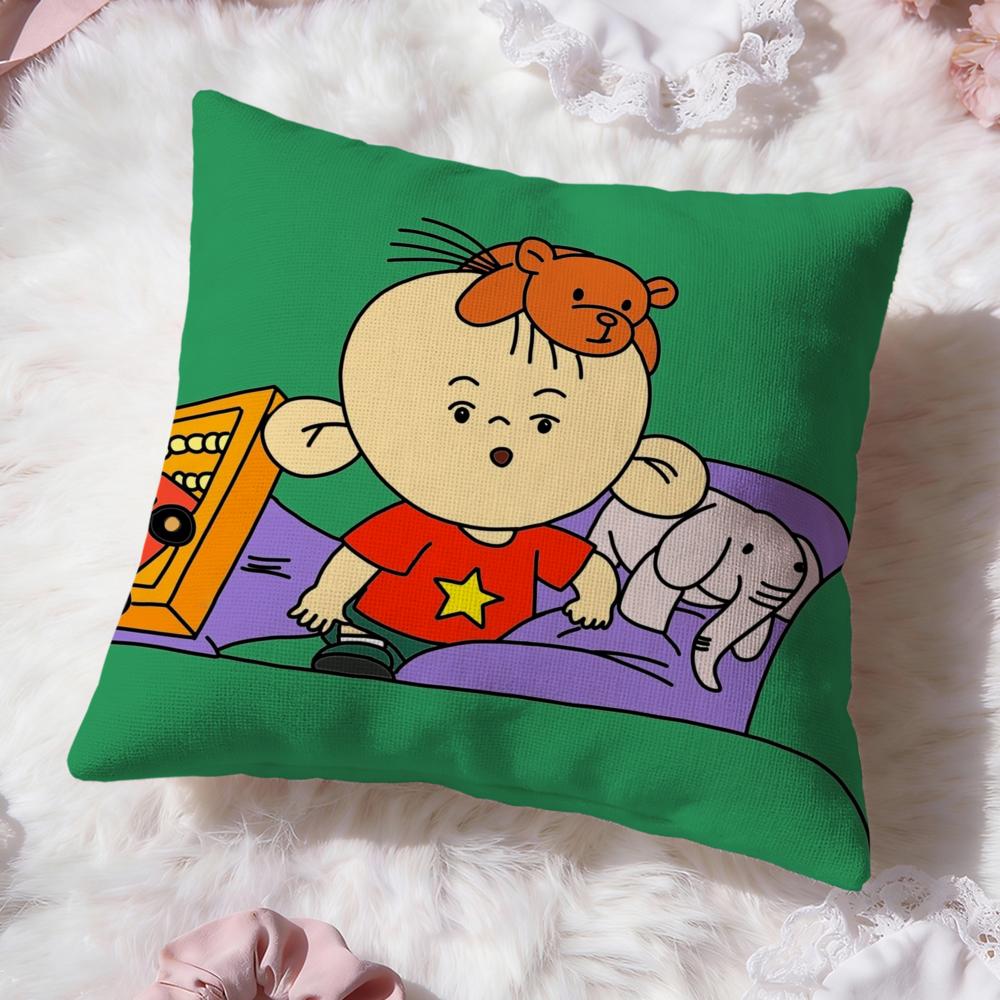 Cartoon B-Big Ear Tutu Cushion Cover Premium Comfort Reversible Pillow Cove -Two in One Design for Any Room & Car Interior