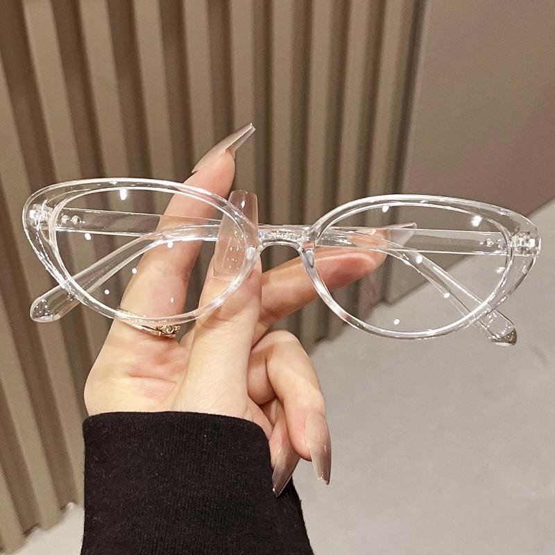 

Маленькие очки «кошачий глаз» Прозрачная оправа для компьютерных очков Женские Мужские Очки для блокировки синего света Оптические очки