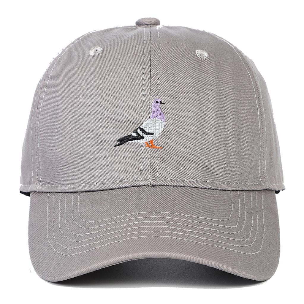 Pigeon Animal Pattern Cotton Baseball Hat With Curved Brim For Daily Use