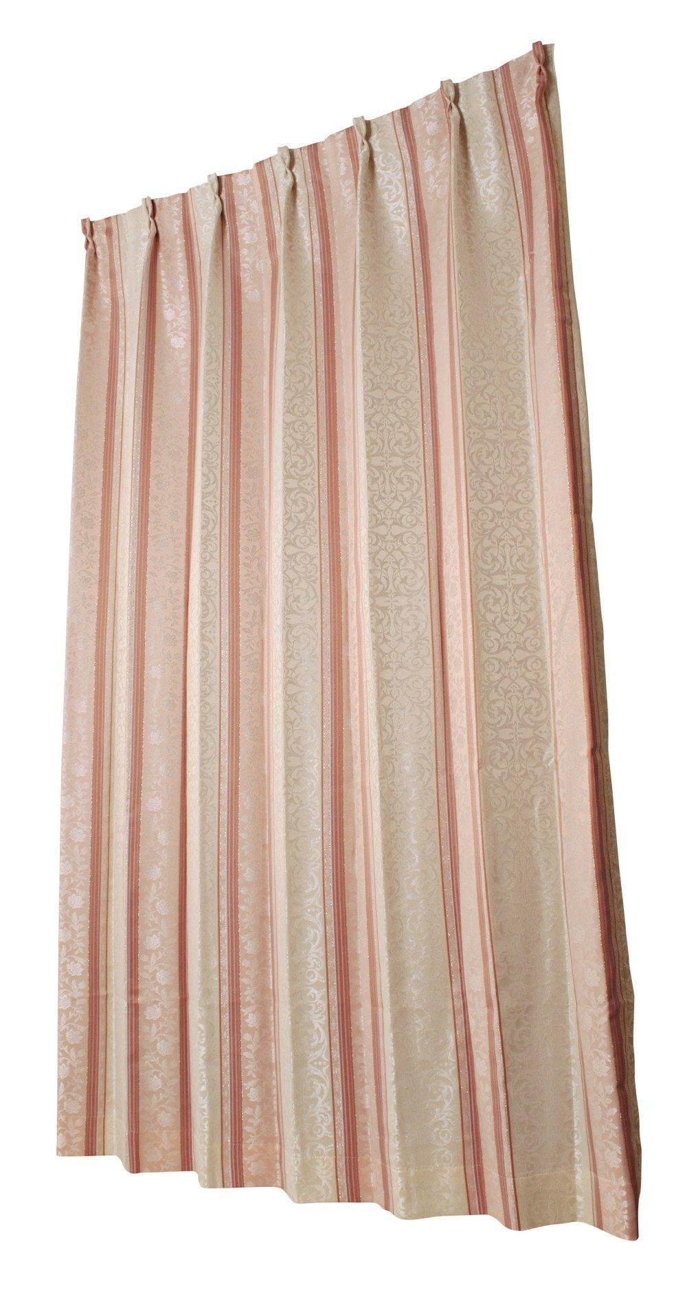 

Univer Blackout Drape Angle 100cm Wide x 190cm Set of 2 Curtains, Rose, Long,