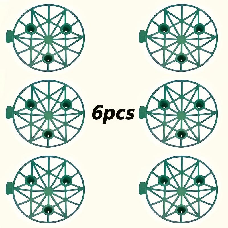 

6Pcs Durable Green Plastic Fruit Support Tray - Sturdy Anti-corrosion Design with Watermelon Themed Vine Climbing Rack