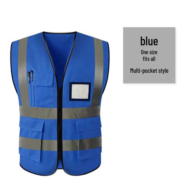 Reflective Logo Safety Vest - Breathable Summer Construction & Volunteer Gear