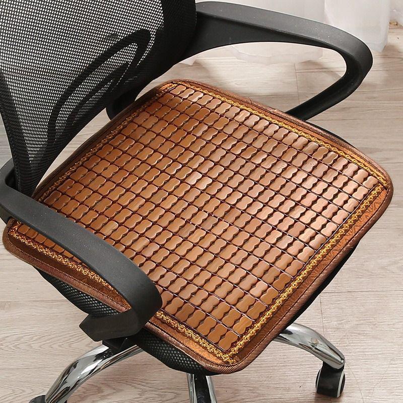 Summer Bamboo Cooling Seat Cushion - Breathable Ice Pad for Office Chair or Car