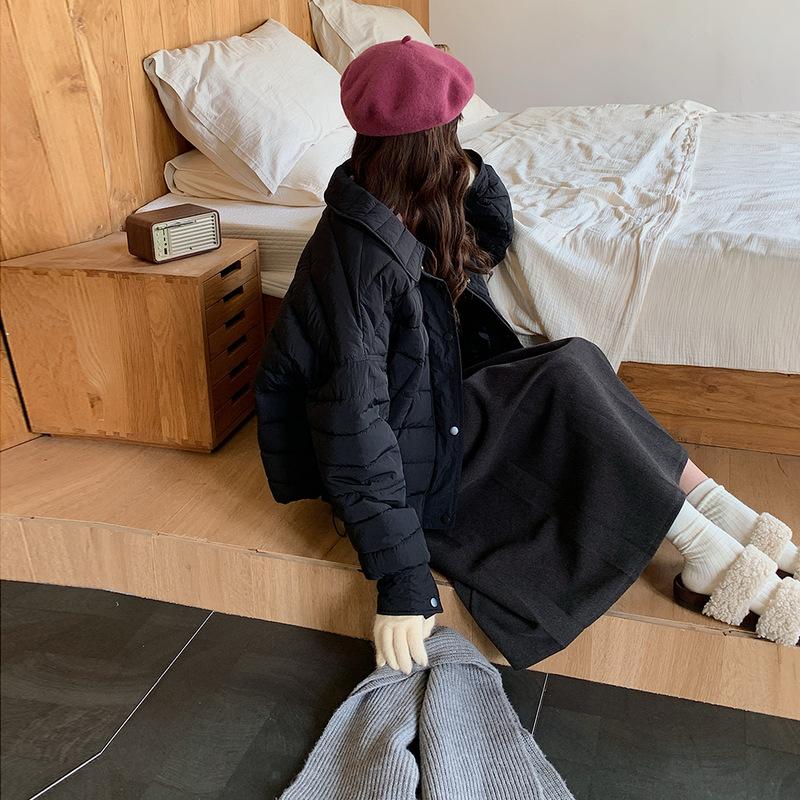 Small short cotton clothes for women's winter new models, new fashion, high-end sense, super good-looking, niche design sense