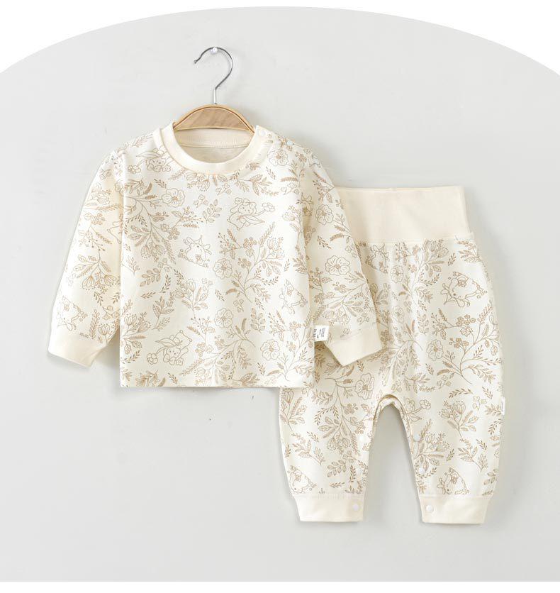 Baumwoll-Basisunterwäsche-Set für Babys mit hohem Bund für Herbst/Frühling