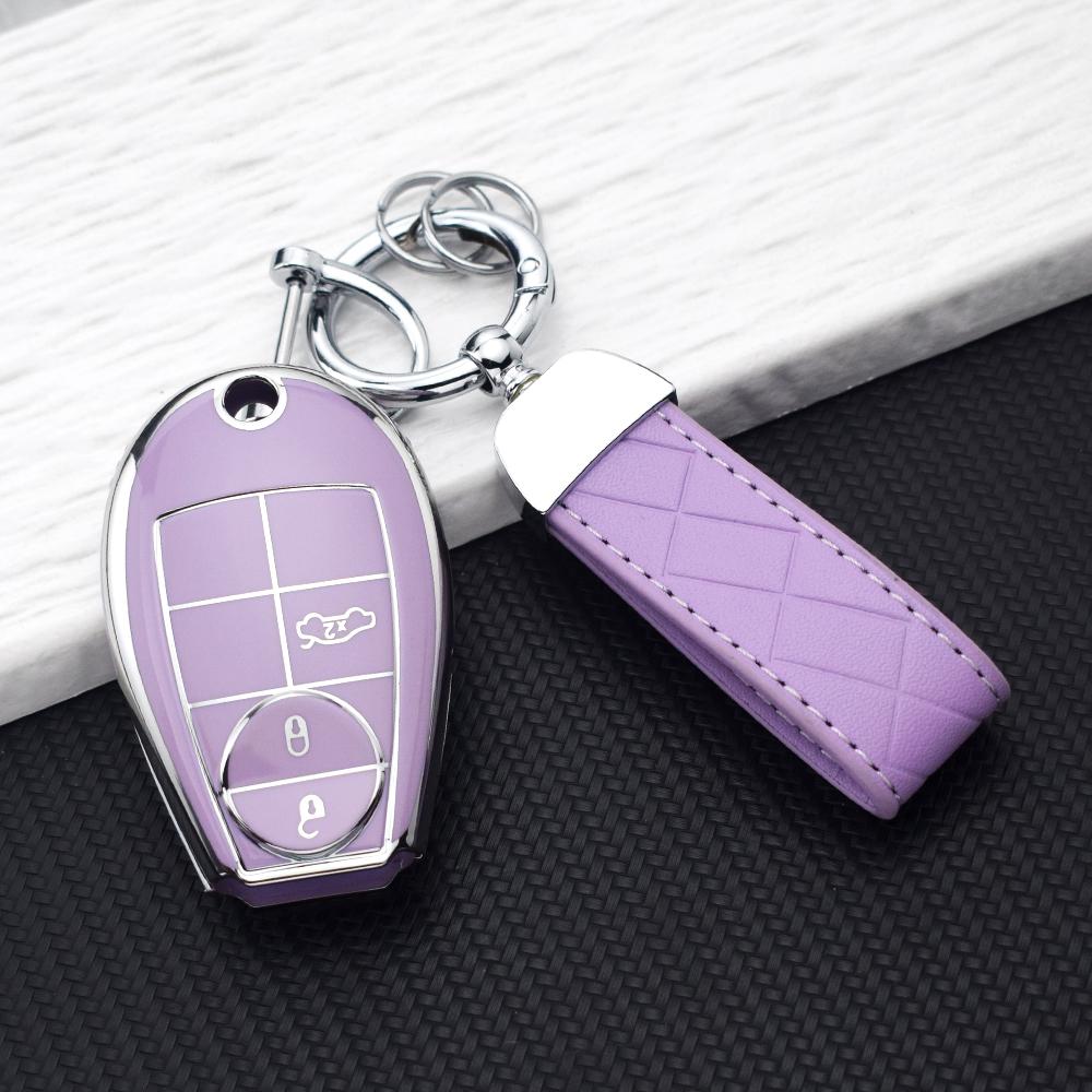 Silvery Soft TPU Car Key Case for Jeep Grand Cherokee for Dodge Ram Durango Magnum Chrysler Anti-scratch Key Bag Car Accessories