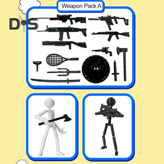 Stickman Ornament Multi-Purpose Action Figure Decor Mysterious Design Stress Relief Toy with Fully Poseable Robot