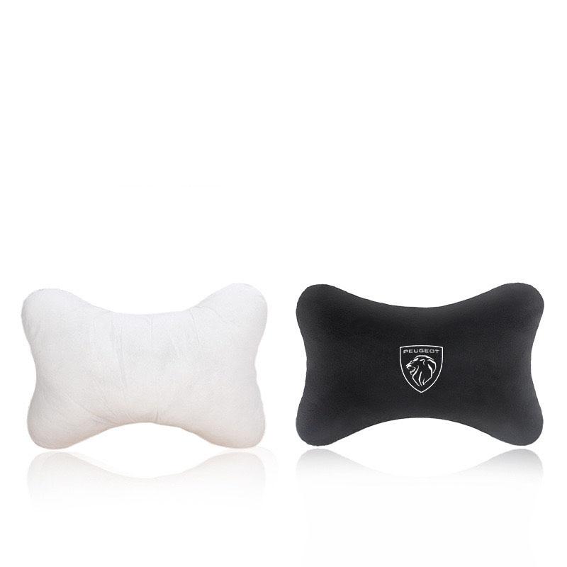 Car Seat Neck Pillow Leather Headrest Lumbar Waist Support for Peugeot 2008 3008 307 308 206 207 208 407 508 5008 106 107 Rifter T08