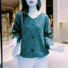 Mambo Size Plus Womens Mint Outer Wear Spring And Autumn Tops Womens Thin Knit Sweater Fat Hollow Summer