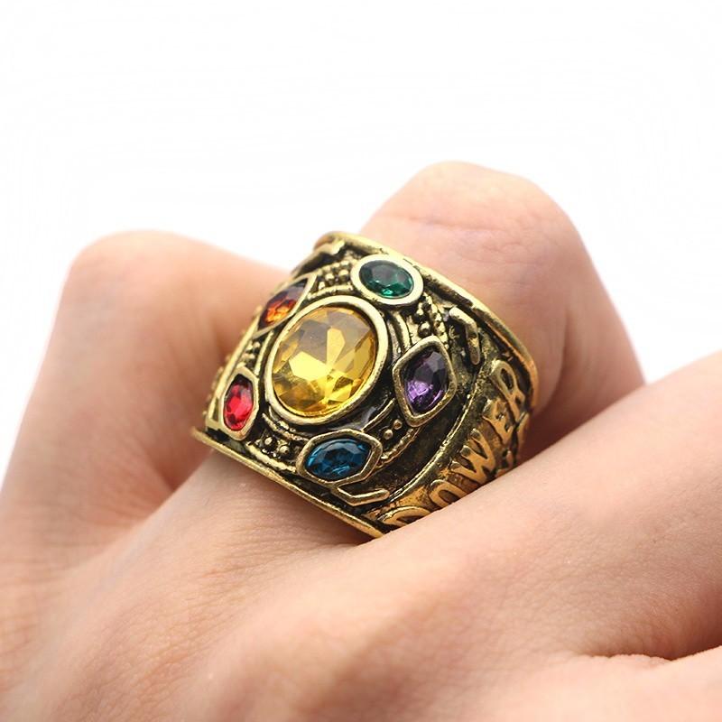 Marvel Avengers Infinity War Thanos Gauntlet Power Ring Jewelry Ornament Cosplay