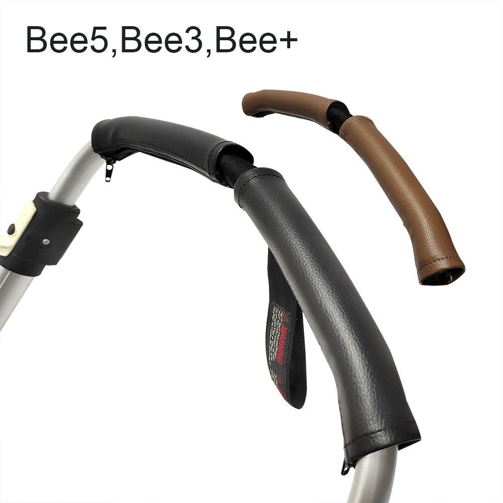 Stroller Handle Covers fit for Bugaboo bee3,bee 5, bee+ Baby Carriage PU Leather Armrest Case Protective Cover Accessories