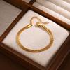 Layered Stacking Bracelet Bracelets for Women Girls Stainless Steel Hammer Chain Fashion Zircon for Vacation Daily Party