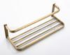 European Retro Copper Bathroom Shelf and Towel Rack in Antique Style