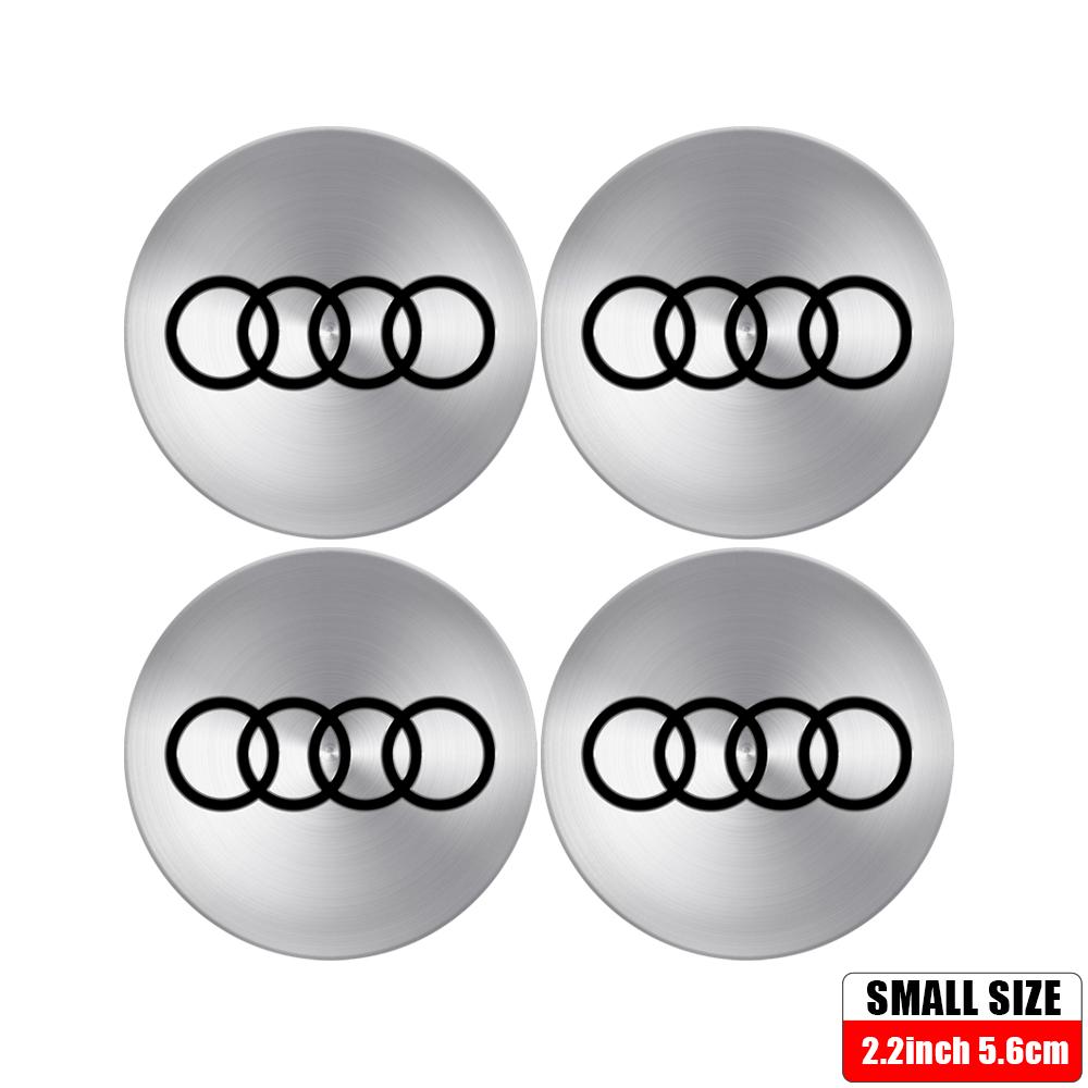For Audi A4 4Pcs Car Wheel Hub Caps Auto Emblem Tyre Center Covers Accessories For Audi A1 A2 A3 A4 A5 A6 A7 A8 S Quyttro Sline RS Q2 Q3 TT