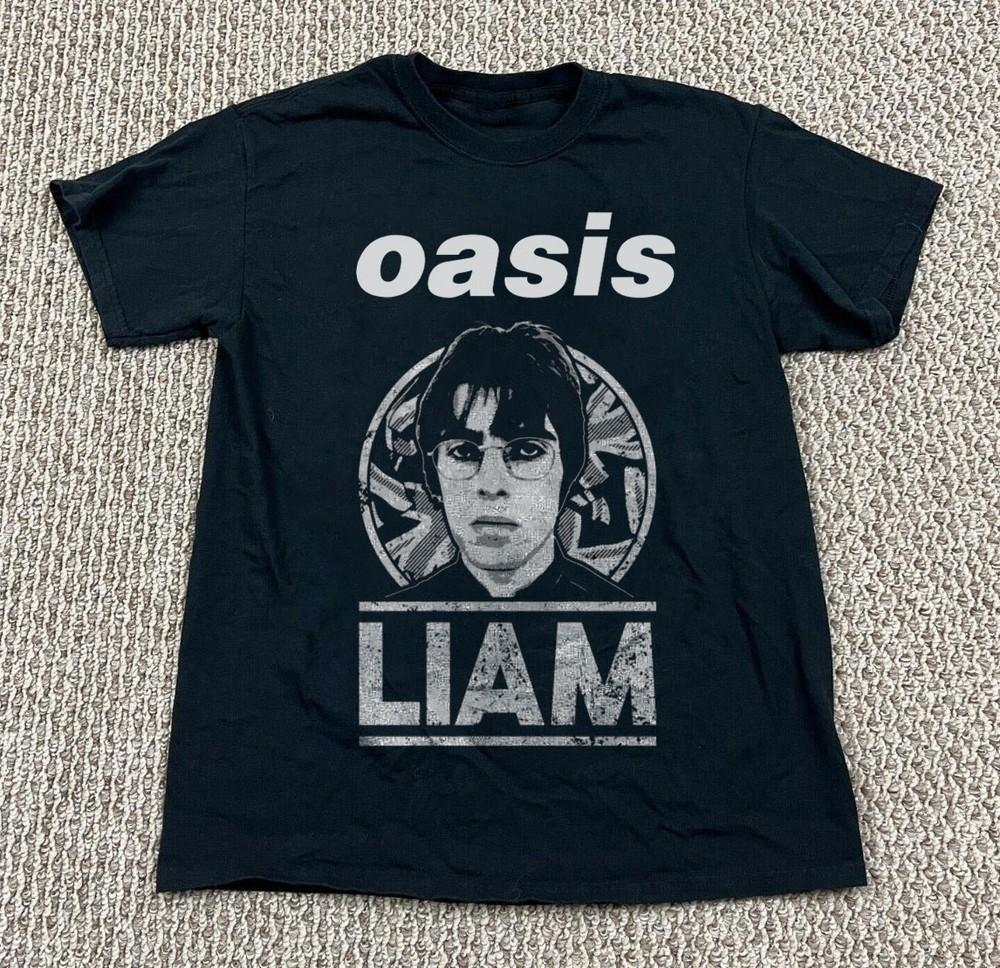 Редкая футболка Oasis Liam Gallagher, Унисекс Черная хлопковая футболка, Размер S-5XL Унисекс футболка XXL