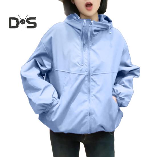 

Солнцезащитная куртка для мужчин и женщин, ультралегкая тонкая куртка с капюшоном для кемпинга, быстросохнущая ветровка с защитой от ультрафиолета для походов на открытом воздухе, спорта M синий