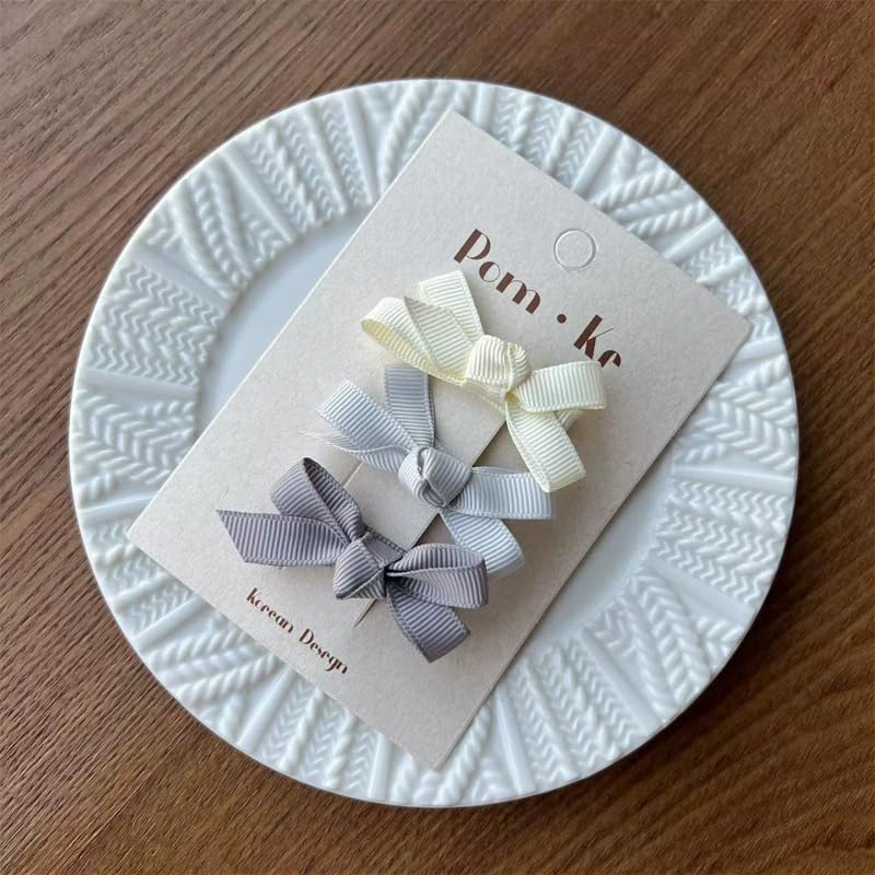 Mini Ribbon Clip 3-Color Set, Gray [Used]