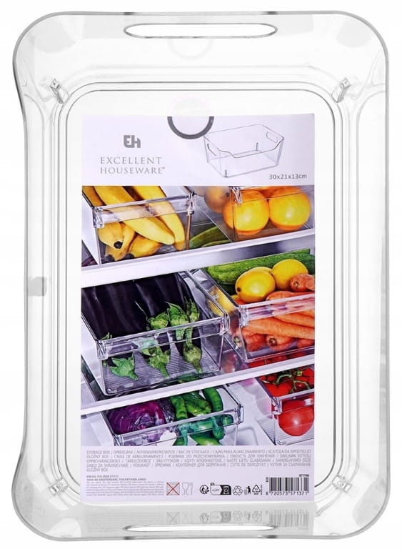Fridge organizer for food storage 30x215x13 cm
