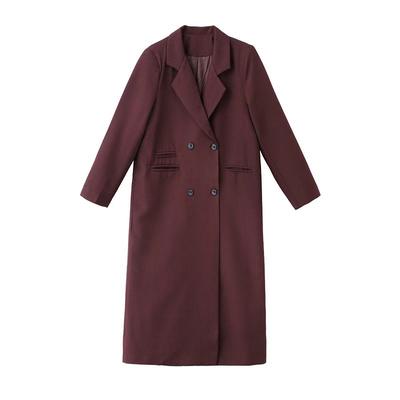 Windbreaker Coat for Women Spring and Autumn New Korean Style Loose Casual Mid-length Over-the-knee Coat