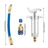 Car 30Ml 1Oz A/C Oil/Dye Injector with Low Side Quick Coupler Adapter 1/4 Air Conditioning Automotive Oiler Injection Syringe