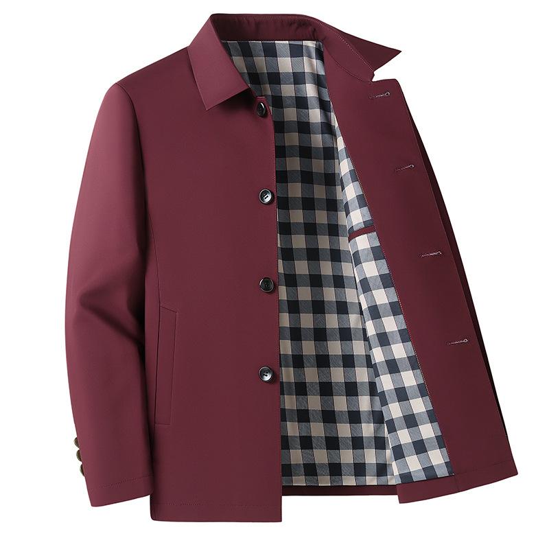 Jaqueta Casual de Lapela Masculina Nova para Primavera e Outono Jaqueta Masculina