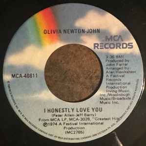 

7inch Record OLIVIA NEWTON-JOHN - I Honestly Love You 40811 MCA Records 1980 Canada Pop Used