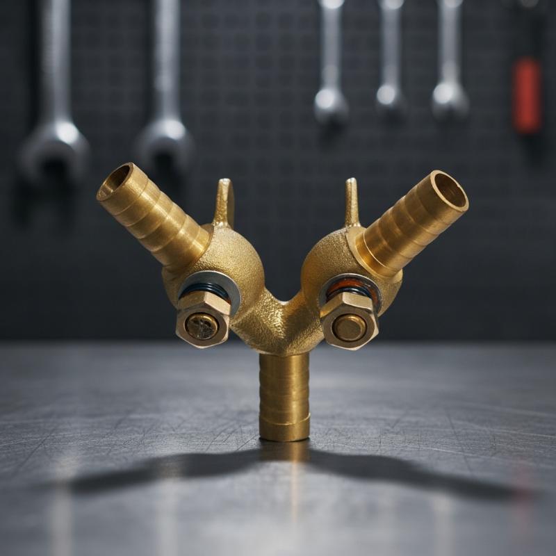 1 PCS Fit Hose Inner Diameter 8mm 10mm Barbed Y 3 Ways Brass Shut Off Valve Gas Valves For Fuel Air Gas