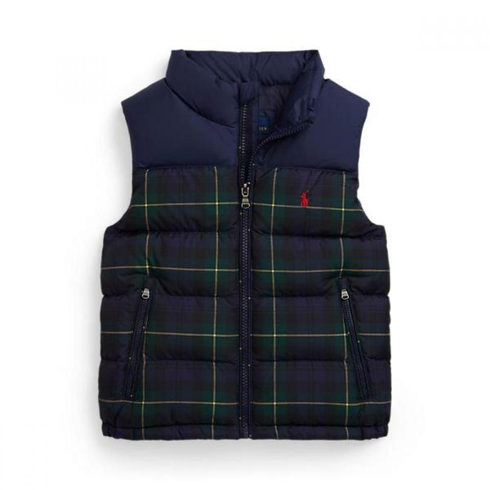 Polo Kids Boys Plaid Down Vest 2 7 Years Cwpootwbn220062999 2