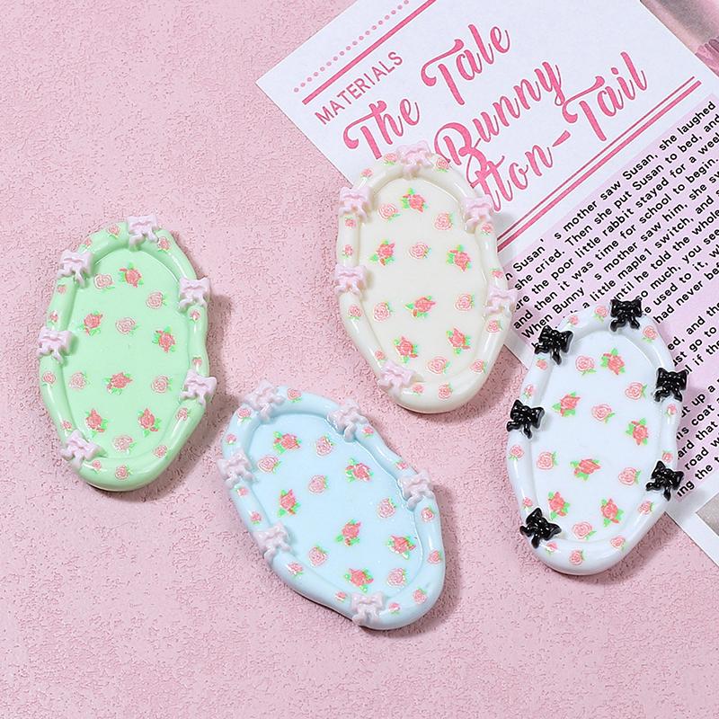Colorful Ellipse Bow Tie Resin Paint Palette Mini Portable Nail Glue Mixed Tools Art Supplies Coloured Drawing Color Decorative