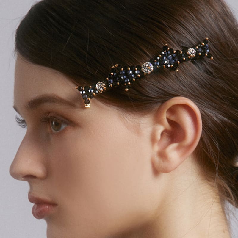 

Jean Paul Clarisse Clemen Ribbon Bead Auto Pin LFAC0398 Navy