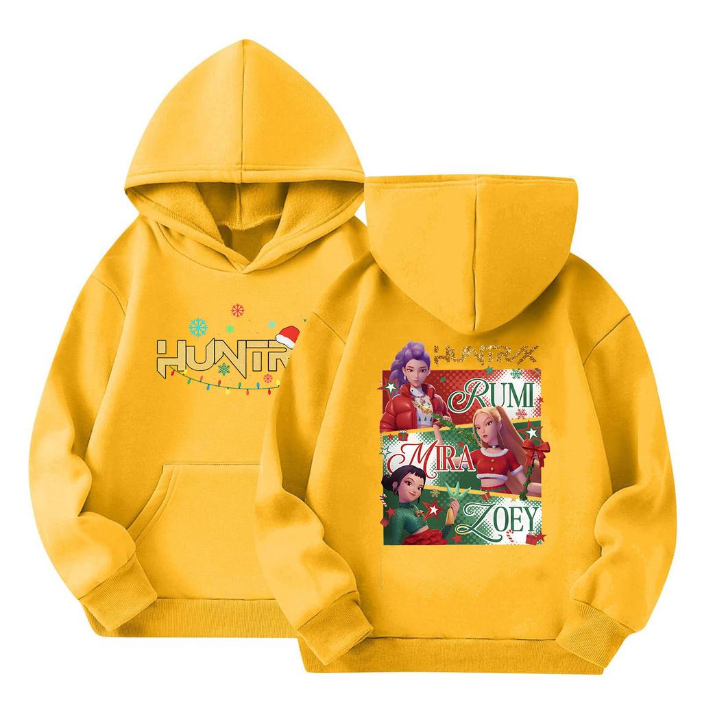 Kids' Long Sleeve Loose Pullover Letter Print Drawstring Hooded Sweatshirt