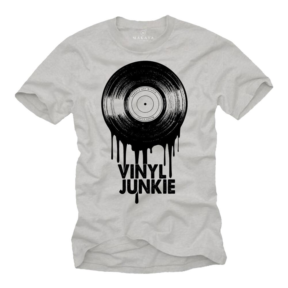 Mens T Shirt Vinyl Junkie Music Band Gifts Music Fans Hip Hop Dj Headphones- XXXL
