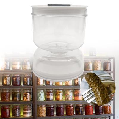 Tarro hermético para Kimchi, Frasco para encurtidos Flip, Contenedor de almacenamiento de alimentos y Reloj de arena de oliva