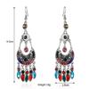 Vintage Delicate Flower Boho Drop Dangle Earrings For Women Retro Bohemian Rhinestone Crystal Wedding Earrings Pendientes Mujer