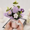 Fertige Blumen Häkelblumensträuße Heimdekoration Handgestrickter Tulpenstrauß Valentinstag Geburtstagsgeschenk