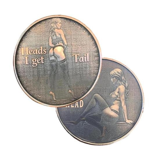 Adult Love Challenge Coin Sexy Heads And Tails Coin Double-Sided Adult Coin
