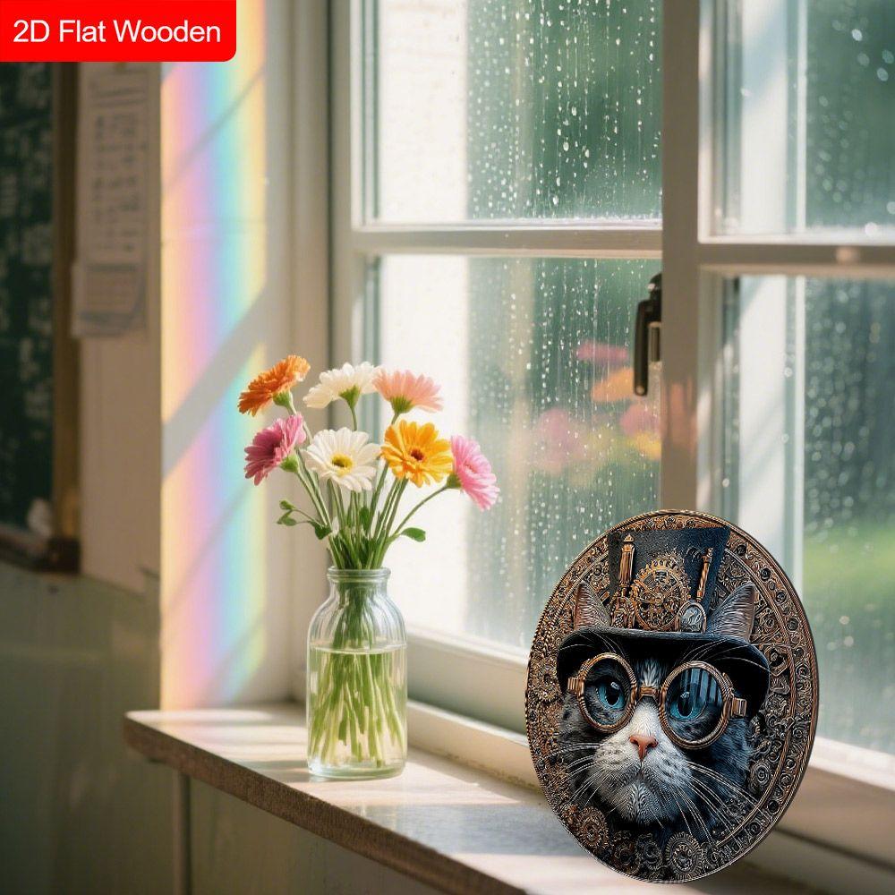 2D Flat Wooden Hanging Decorative Signs, Family Wall or Door Decoration, Garden Decoration, Housewarming Gifts for Friends